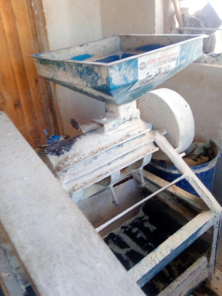 The Kuza Project corn grinding machine used by families in Njombe to process maize into flour